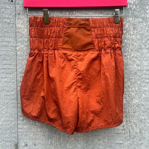 Free People Movement Orange The Way Home Shorts Sz small  NWOT athletic preppy - Picture 6 of 6